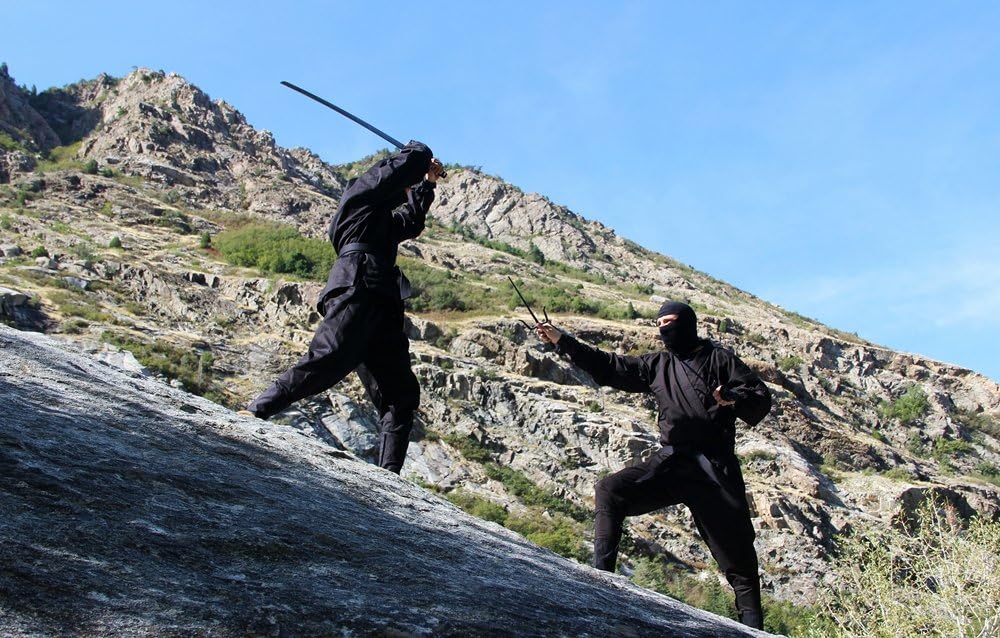 Real Ninja Costumes for Men 14oz Black Belt Included
