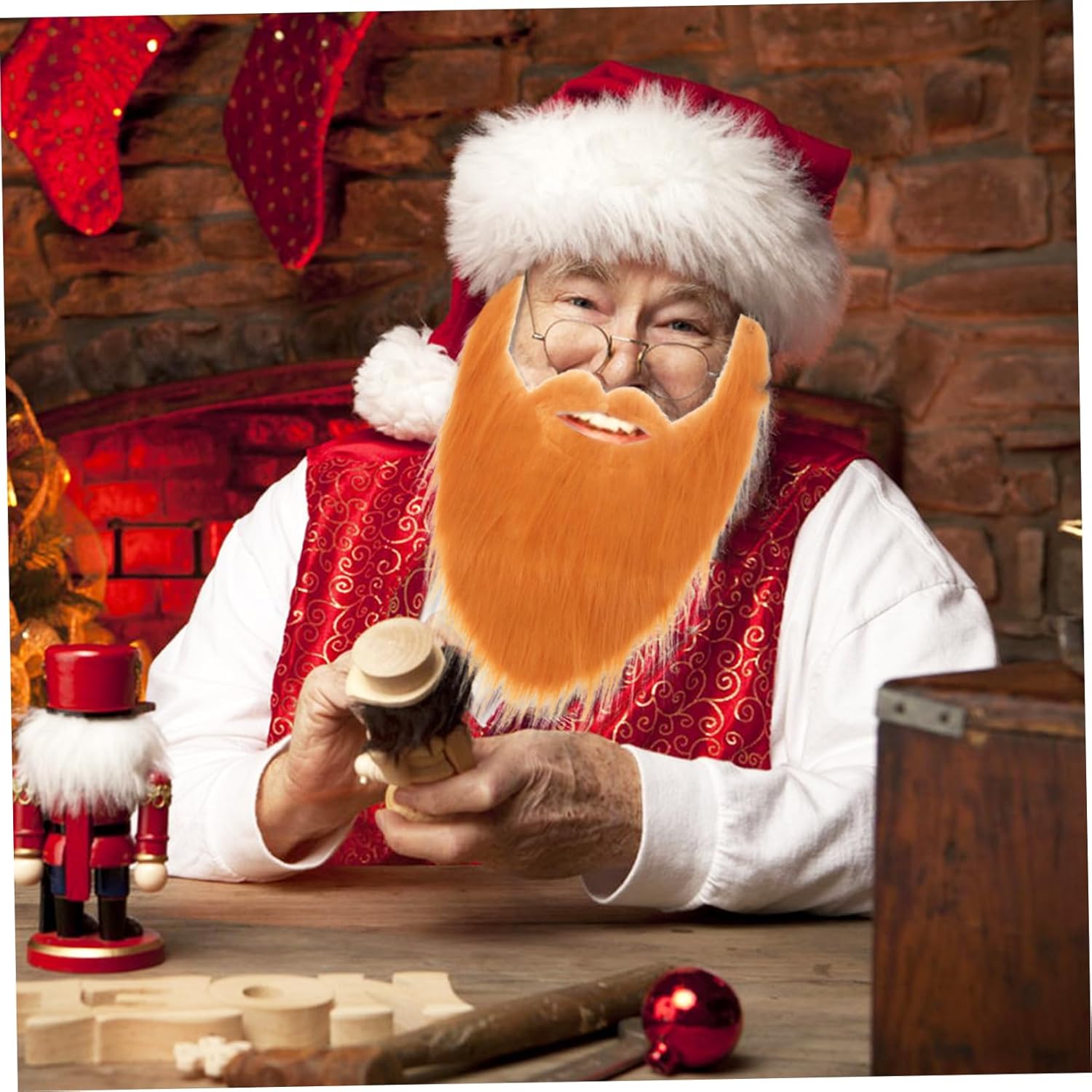 2Pcs costume beard fake mustache