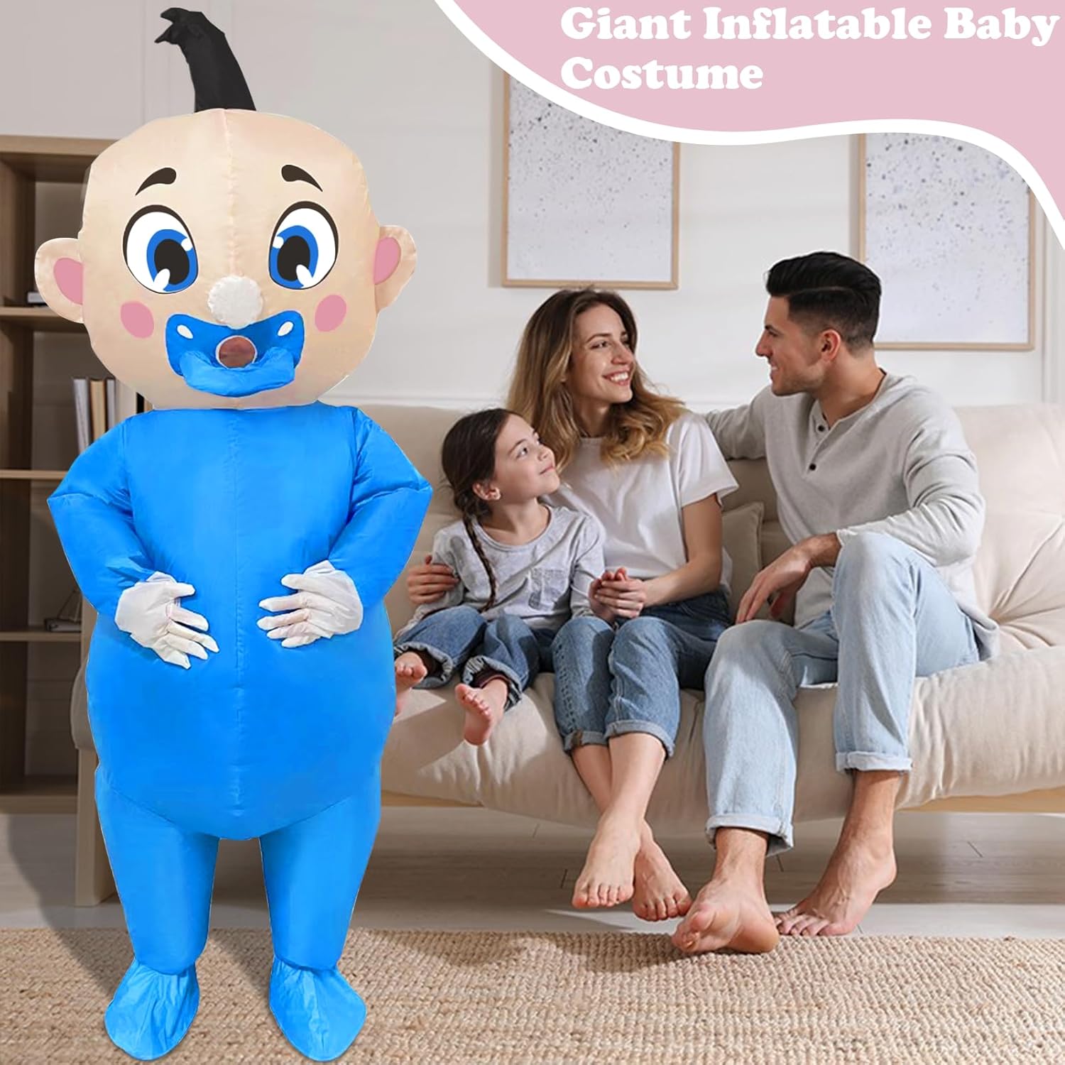 Gigantic Baby Blow-Up Costume for Adults Gender Reveal Party
