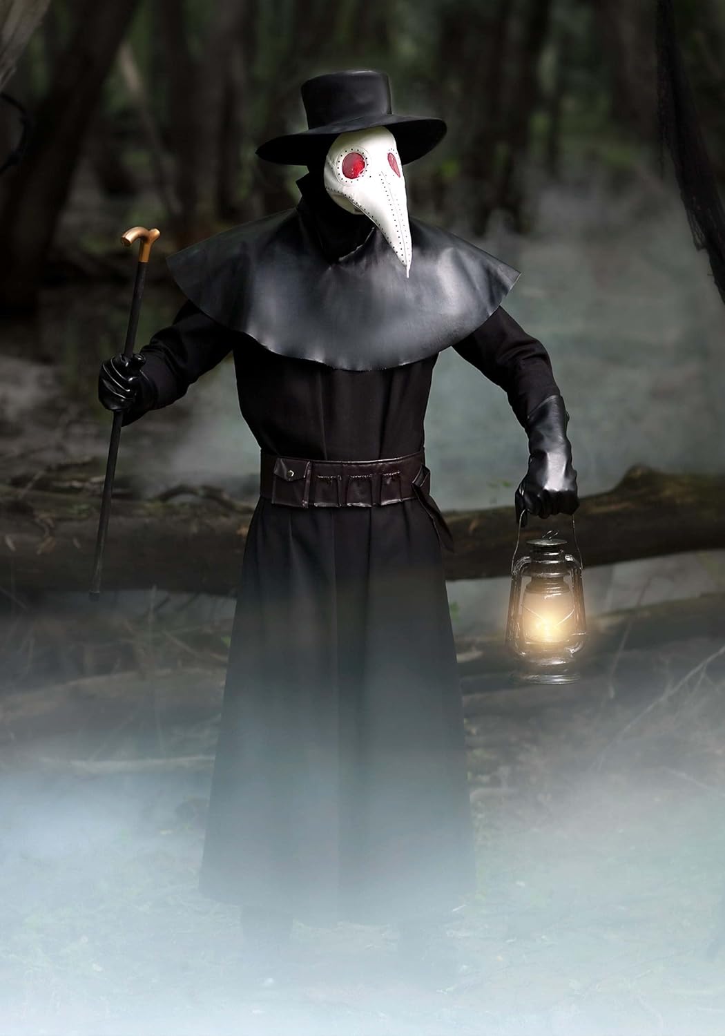 Fun Costumes Plague Doctor Mesh Costume Men with Vinyl Accessories