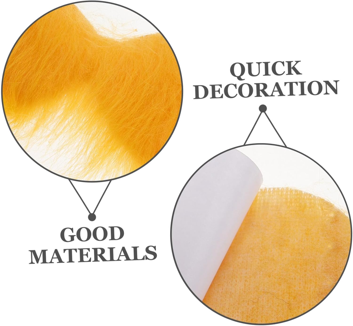 set of yellow fake eyebrows beards for cosplay mask costume