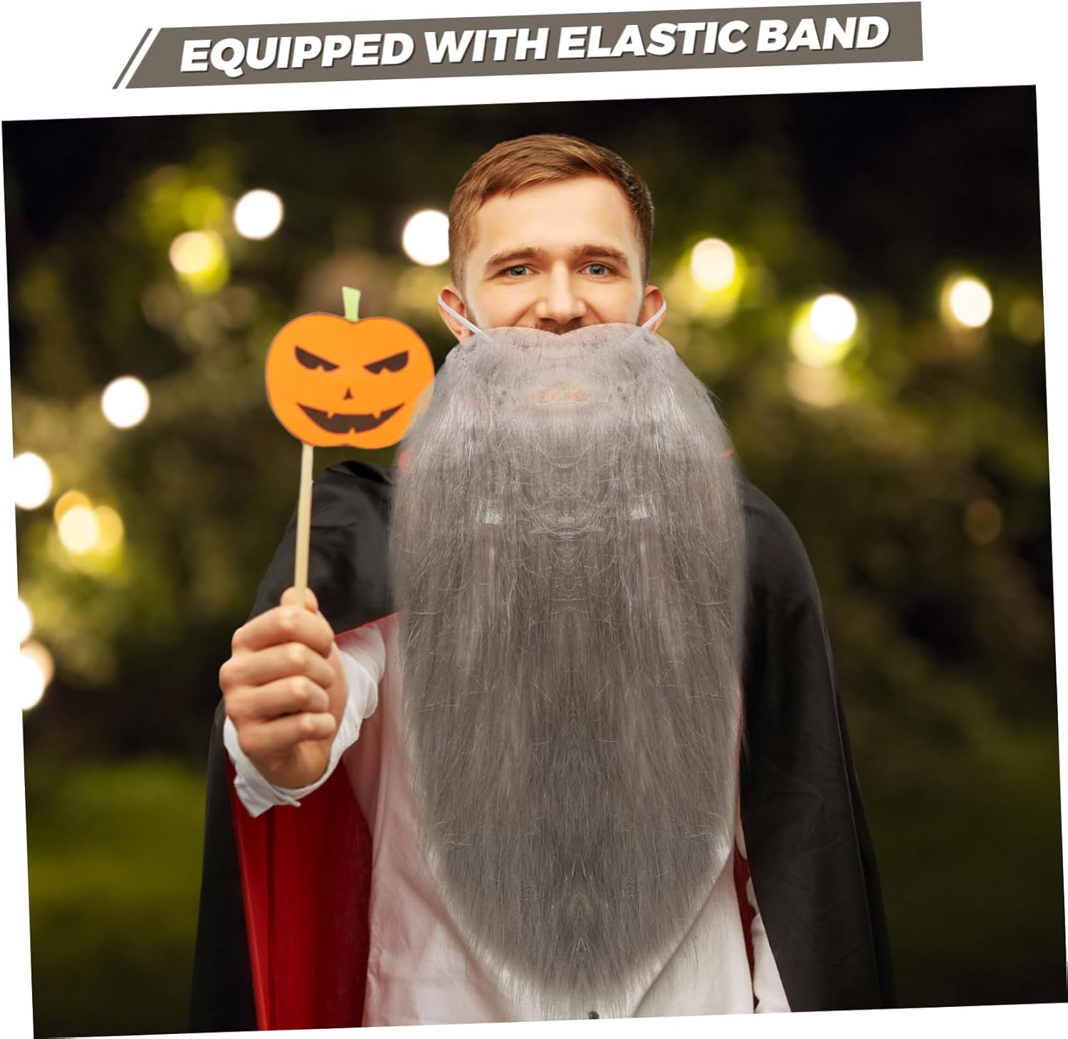 Low Profile Fake Beard for Men Funny Mustache and Beard Costumes