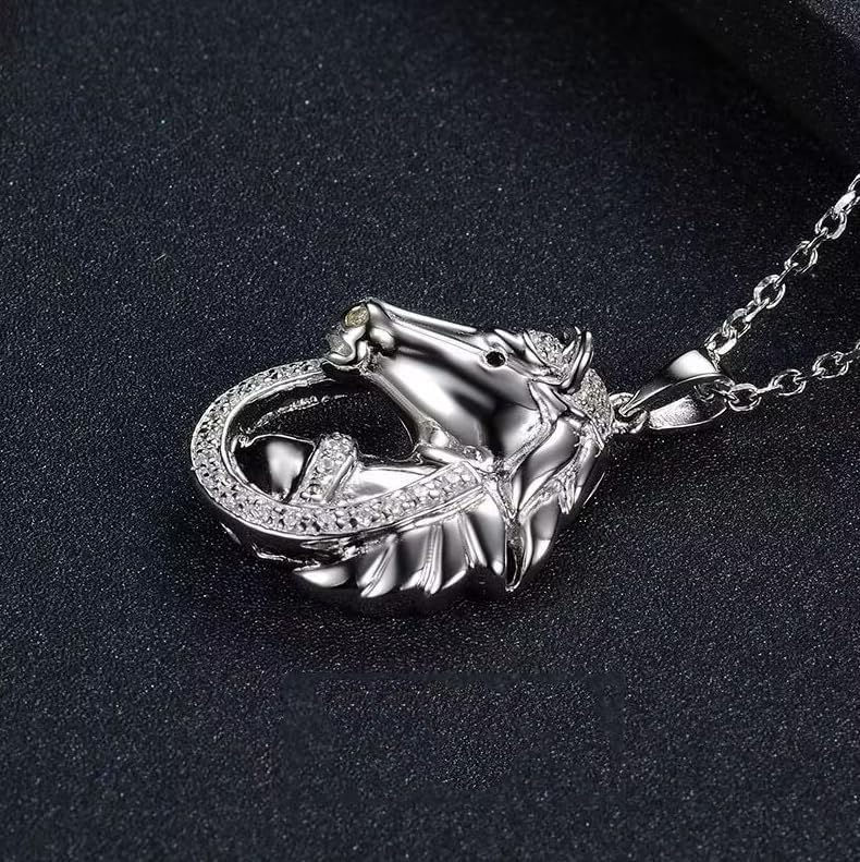 Atvscay Lightning Headband Horse Necklace Set