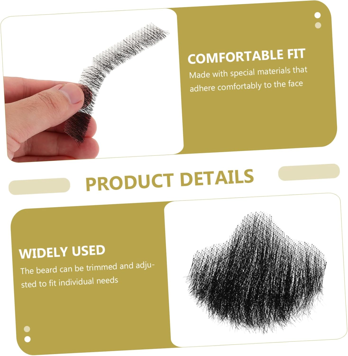 Realistic Human Hair Beard Costume