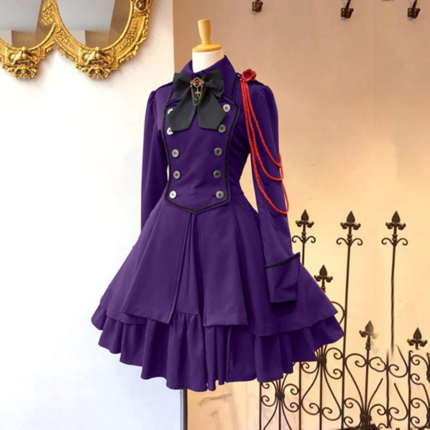 Muyise Womens 50s Rockabilly Steampunk Dress