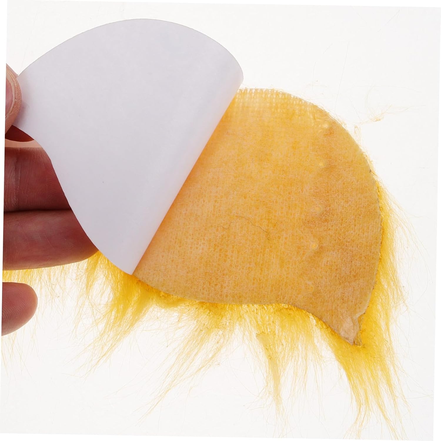 set of yellow fake eyebrows beards for cosplay mask costume