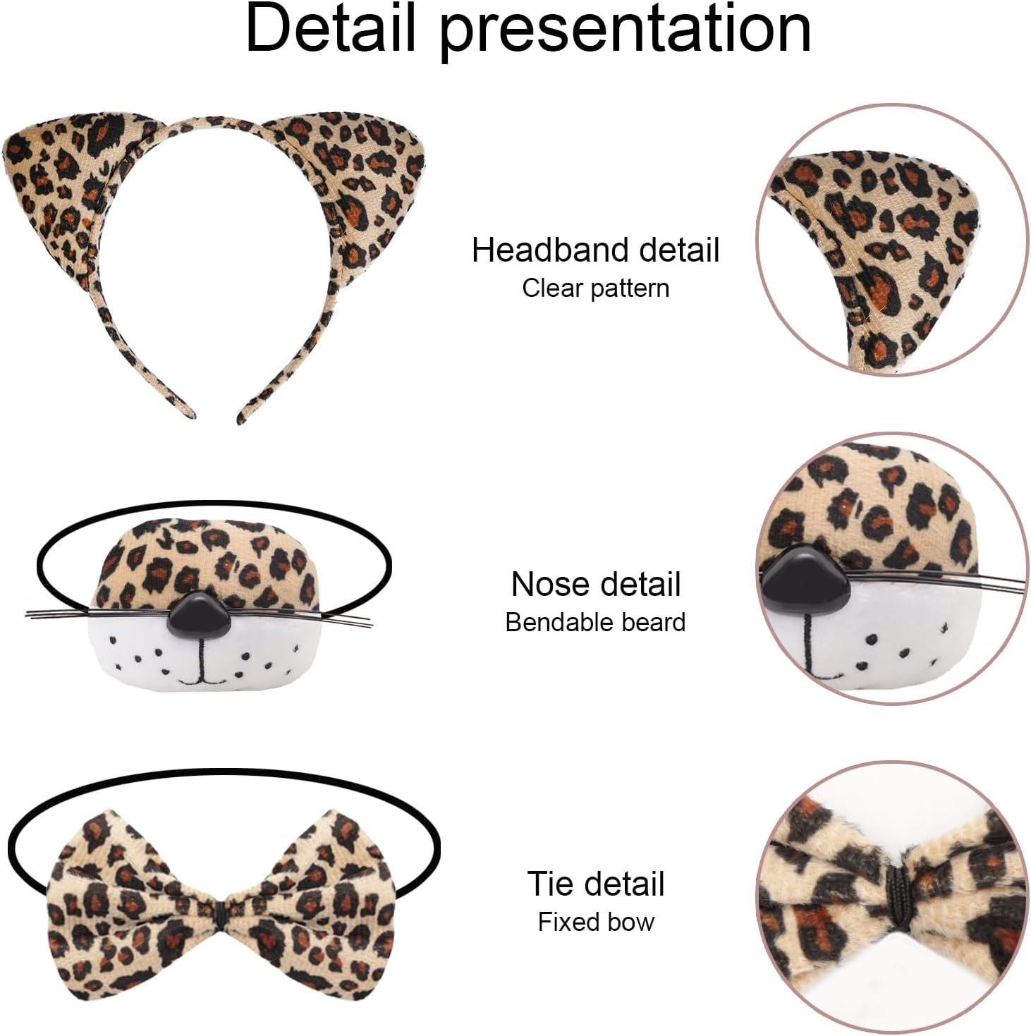 5-Piece Cheetah Costume Set