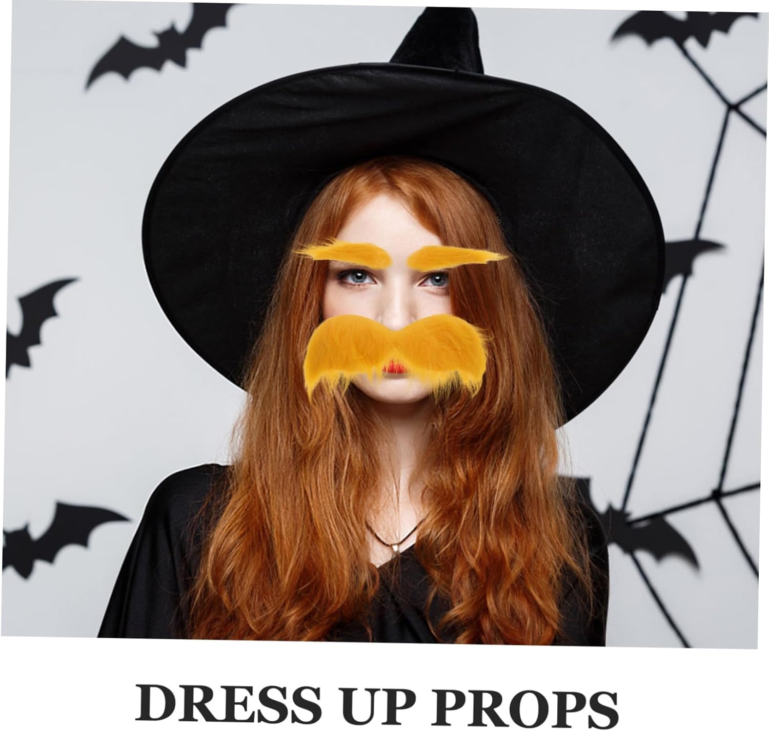 NOLITOY 1Set Cosplay Beard Fake Eyebrow Prop