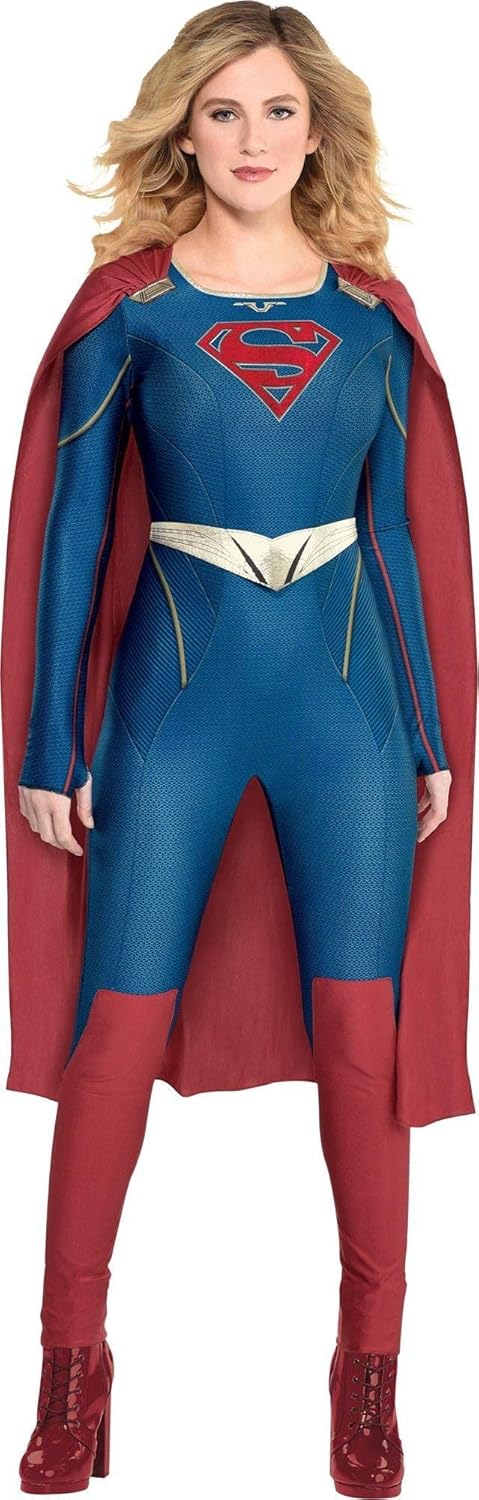Party City Supergirl Halloween Costume for Women - DCs Superhero Family Action
