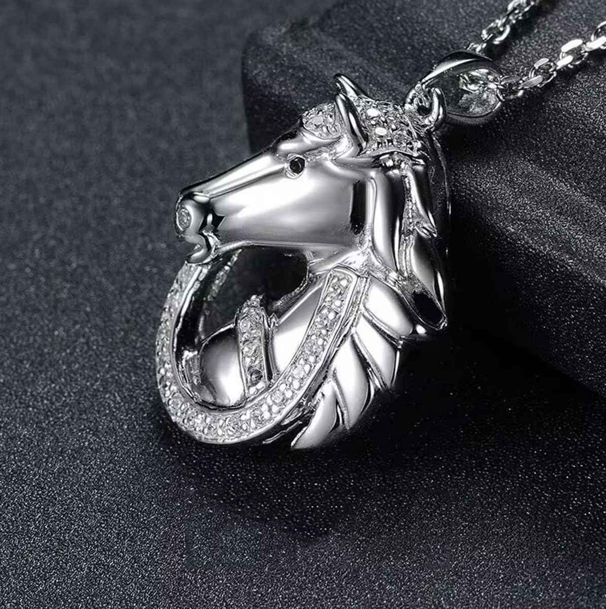 Atvscay Lightning Headband Horse Necklace Set