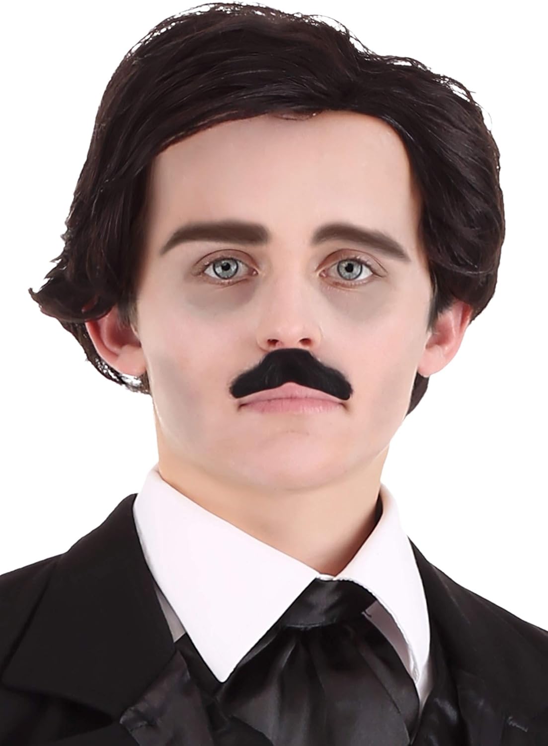 Edgar Allan Poe Mystique Wig and Mustache Set