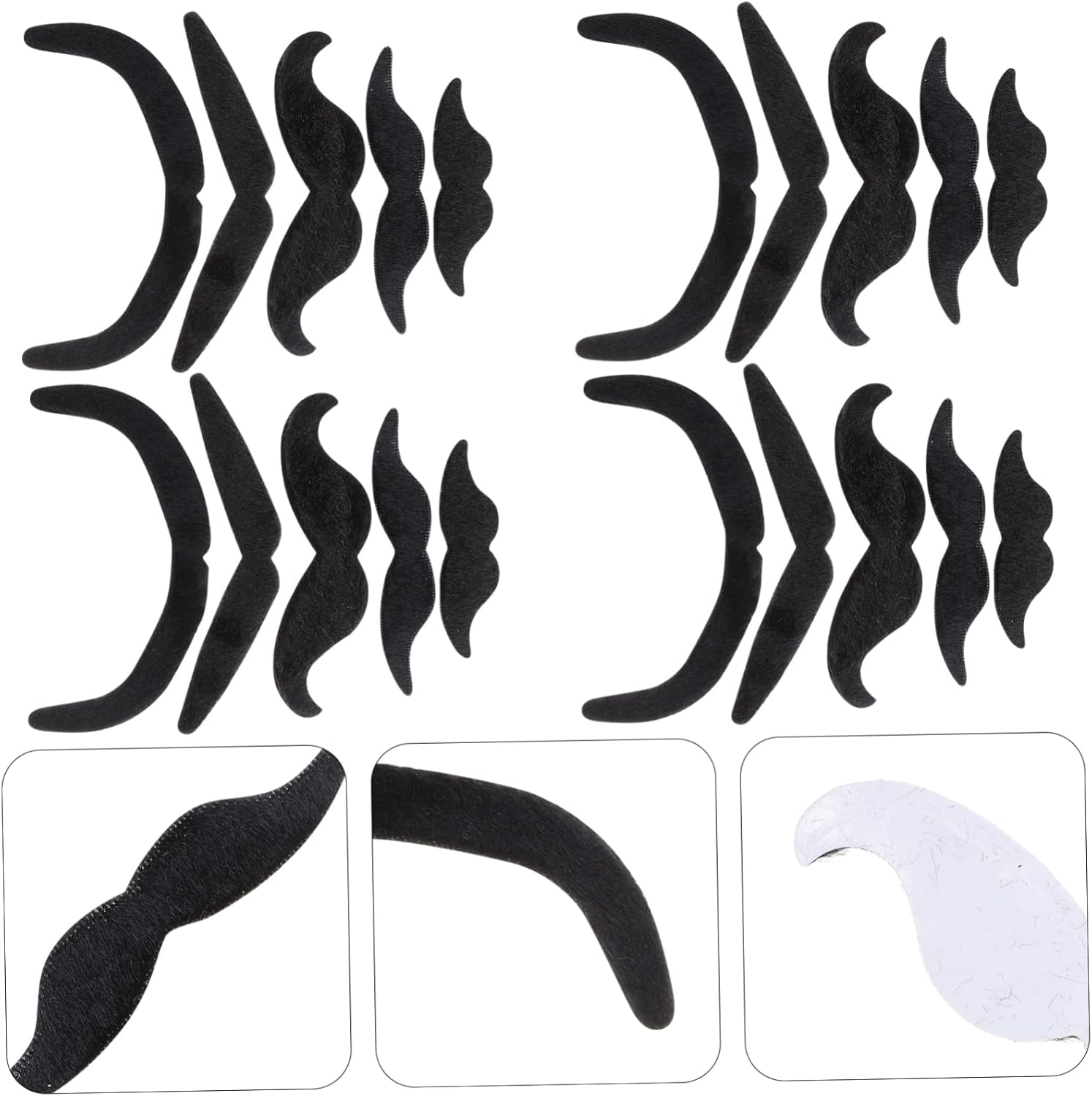 25PCS Pirate Fake Beard Mustache Set
