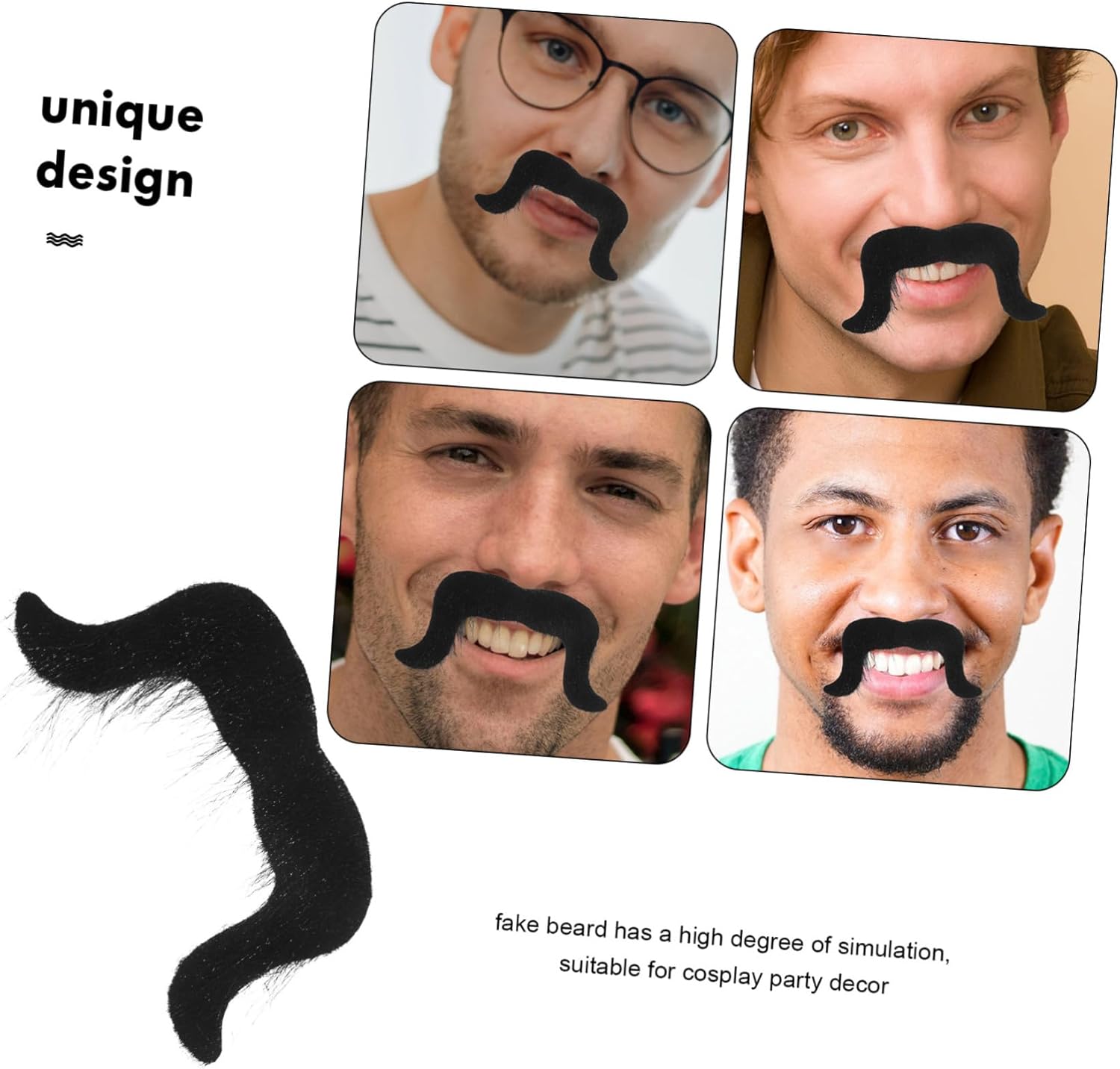 Vaguelly Halloween Fake Mustache Beard