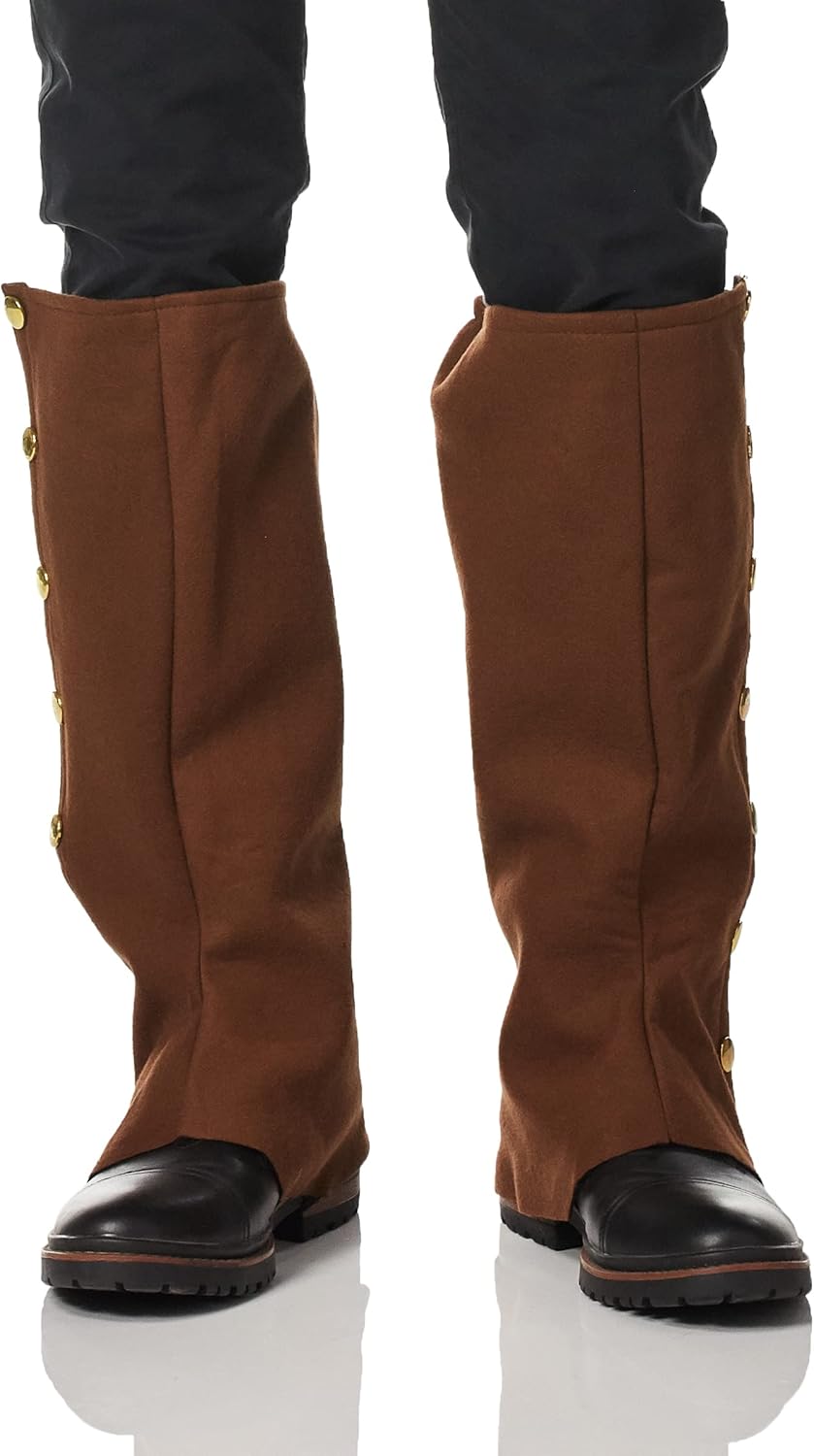 Mens Steampunk Suede Spats Costume