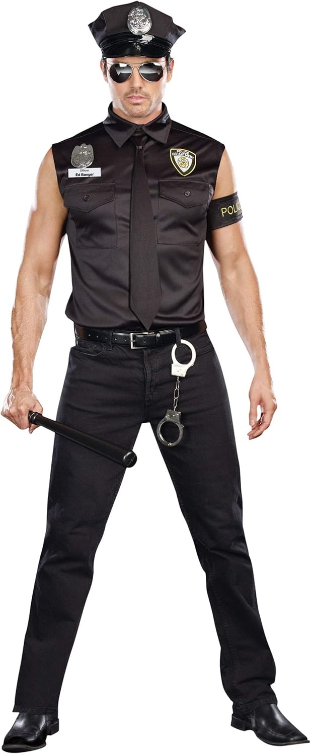 Dreamgirl Adult Mens Cop costume with details