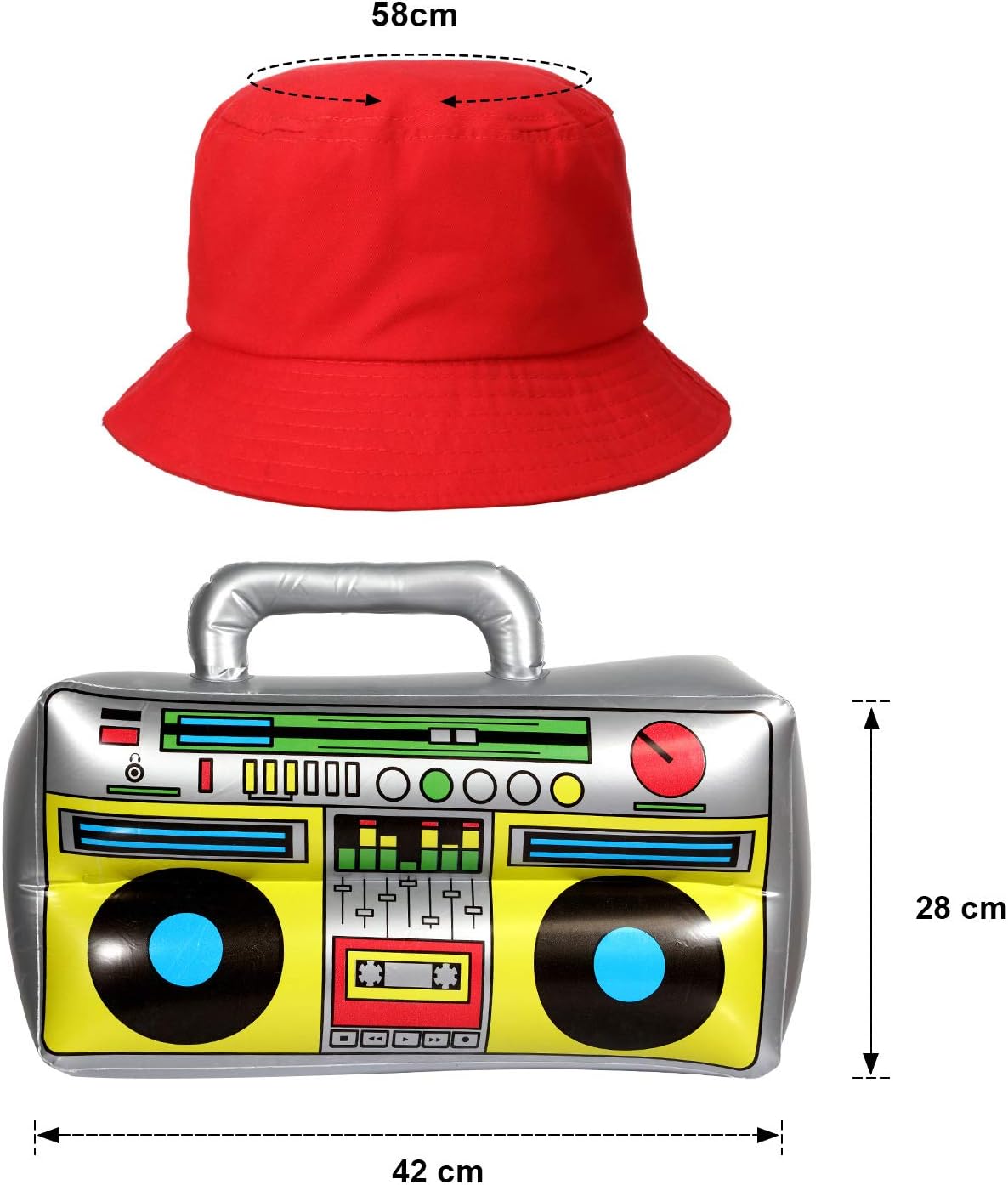 Meekoo 80s90s Hip Hop Costume Kit Accessories for Men Women