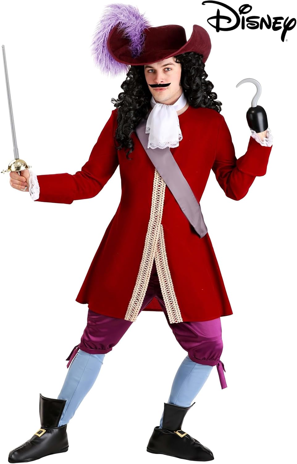 Halloween Swashbuckling Captain Hook Costume for Men