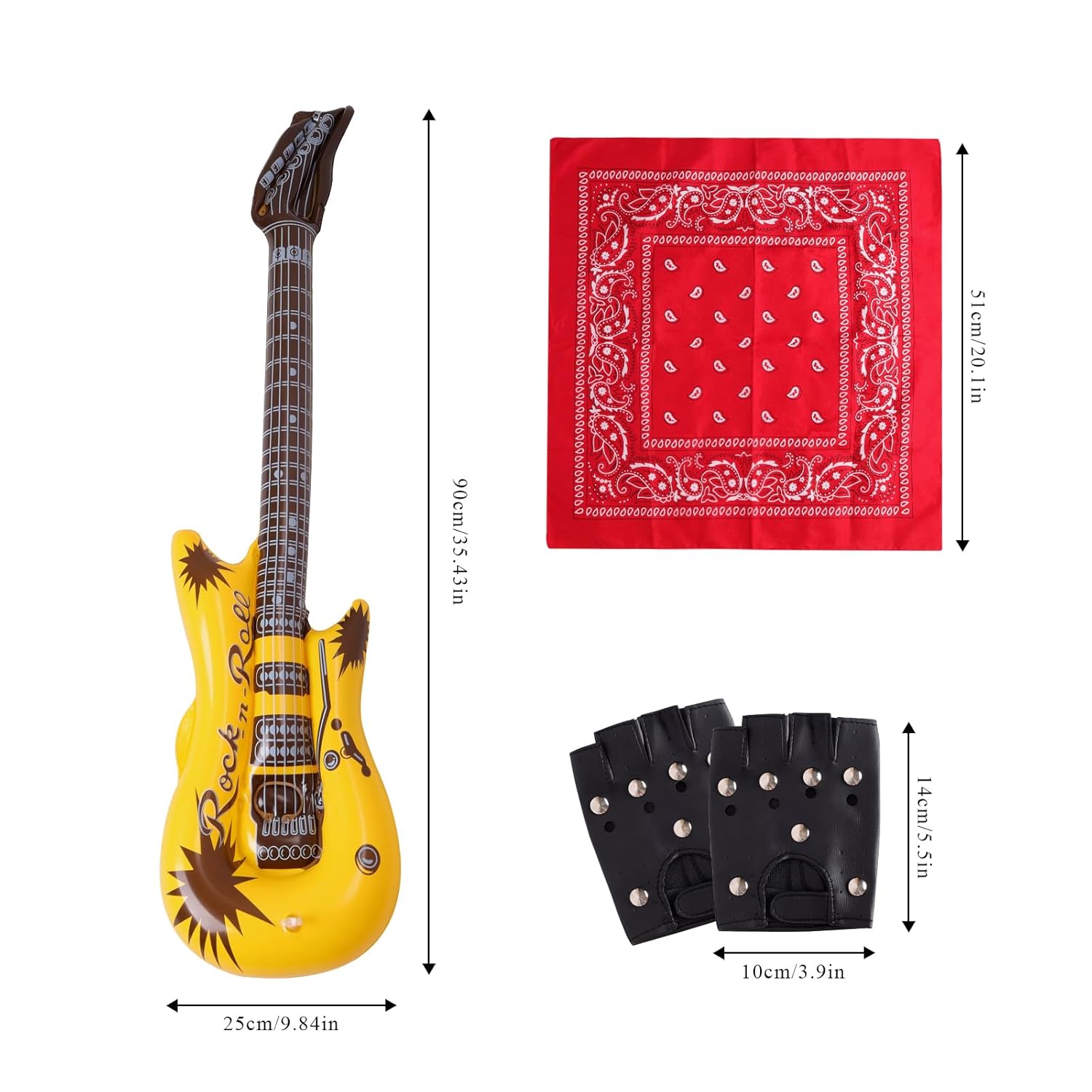 Punk Rocker Dudes 80s Wardrobe Set for Men