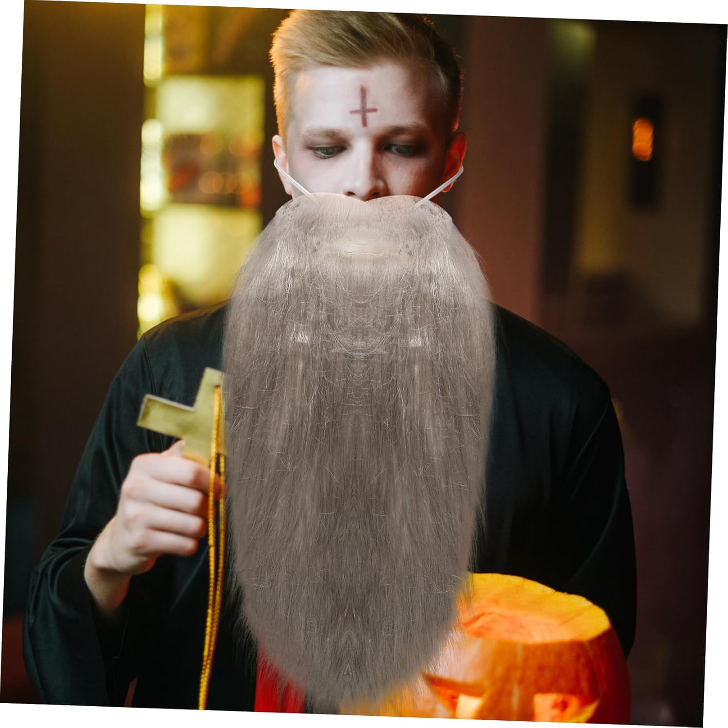 Low Profile Fake Beard for Men Funny Mustache and Beard Costumes