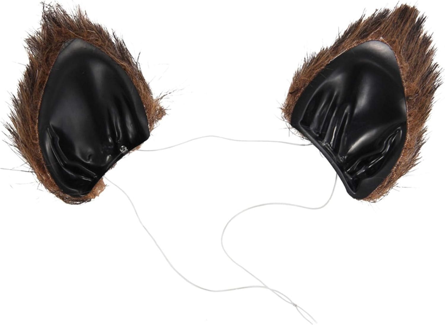 Furry Brown Cat Ears Tail Set - Posable Cat Costume for Women