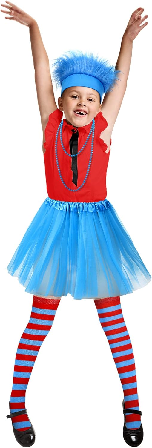 Geyoga Halloween Faux Fur costume-related accessories Set with Wig and Skirt