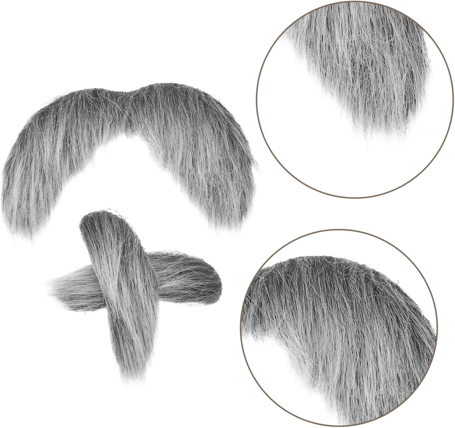 Zerodeko 3Pcs Fake Beards Eyebrows Set for Halloween