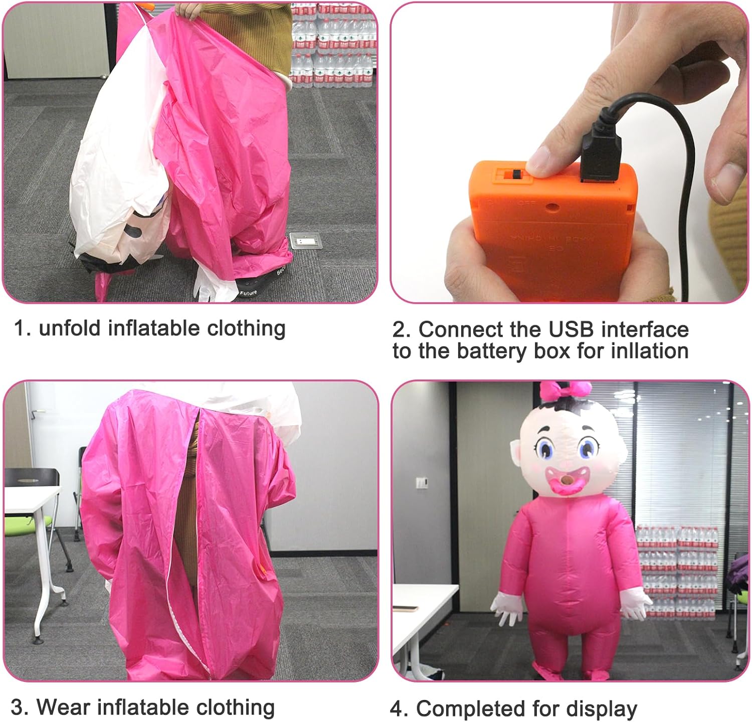 Big Inflatable Baby Costume96-inch Gender Reveal for Adults