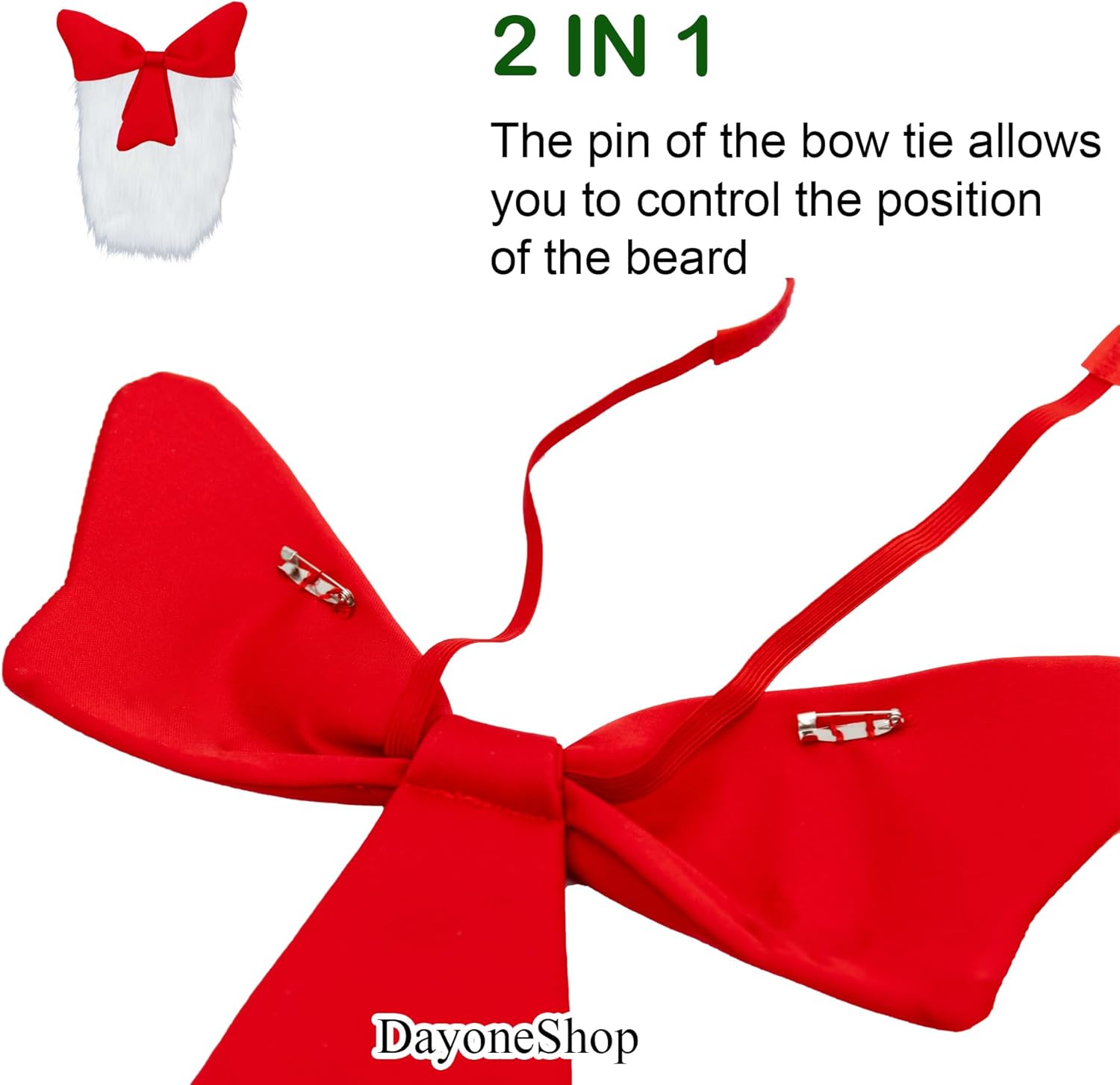 Red Striped Hat White Gloves Costume Set for Halloween