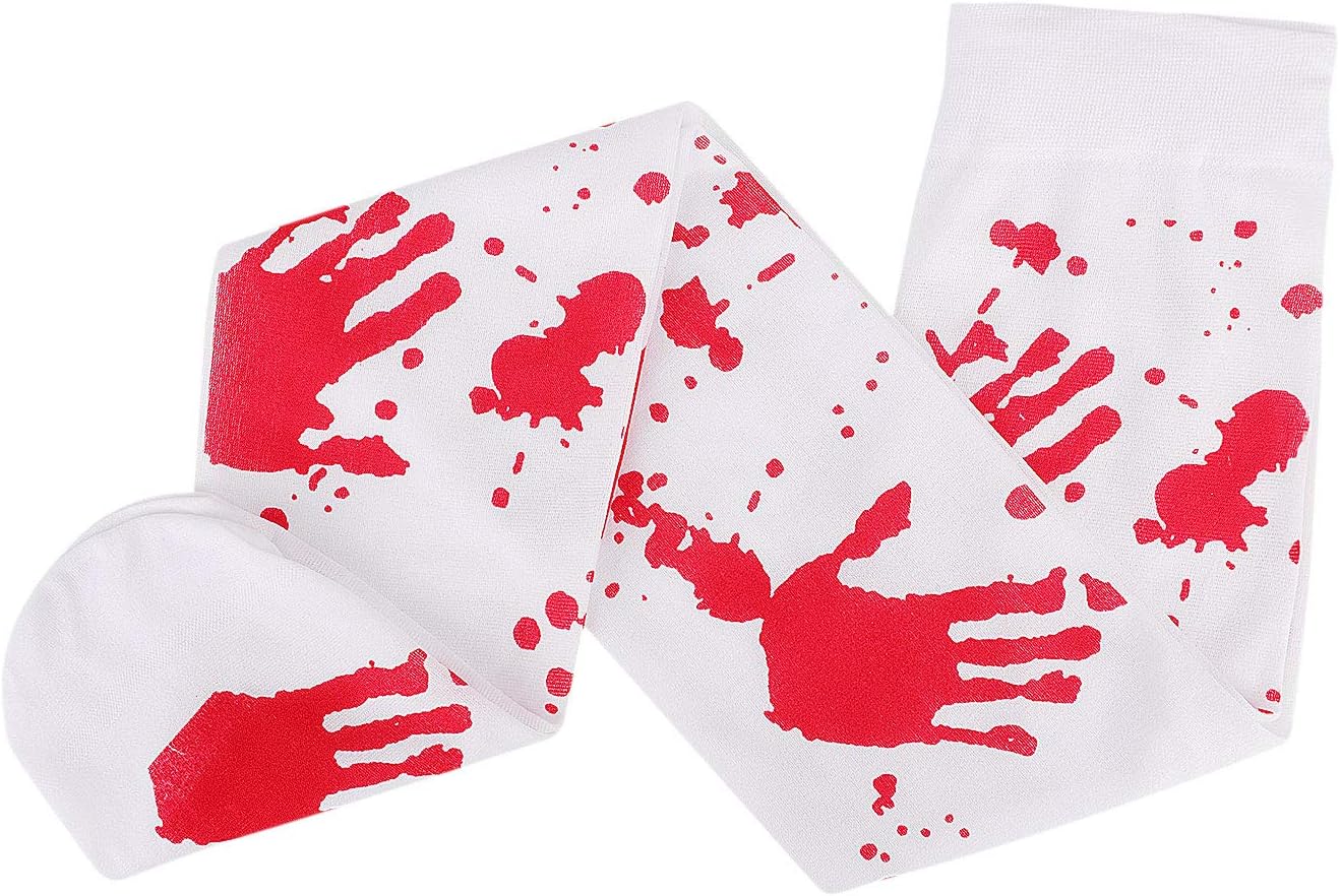 Halloween Bloody Gloves and Stockings Set for Women - Cosplay Party