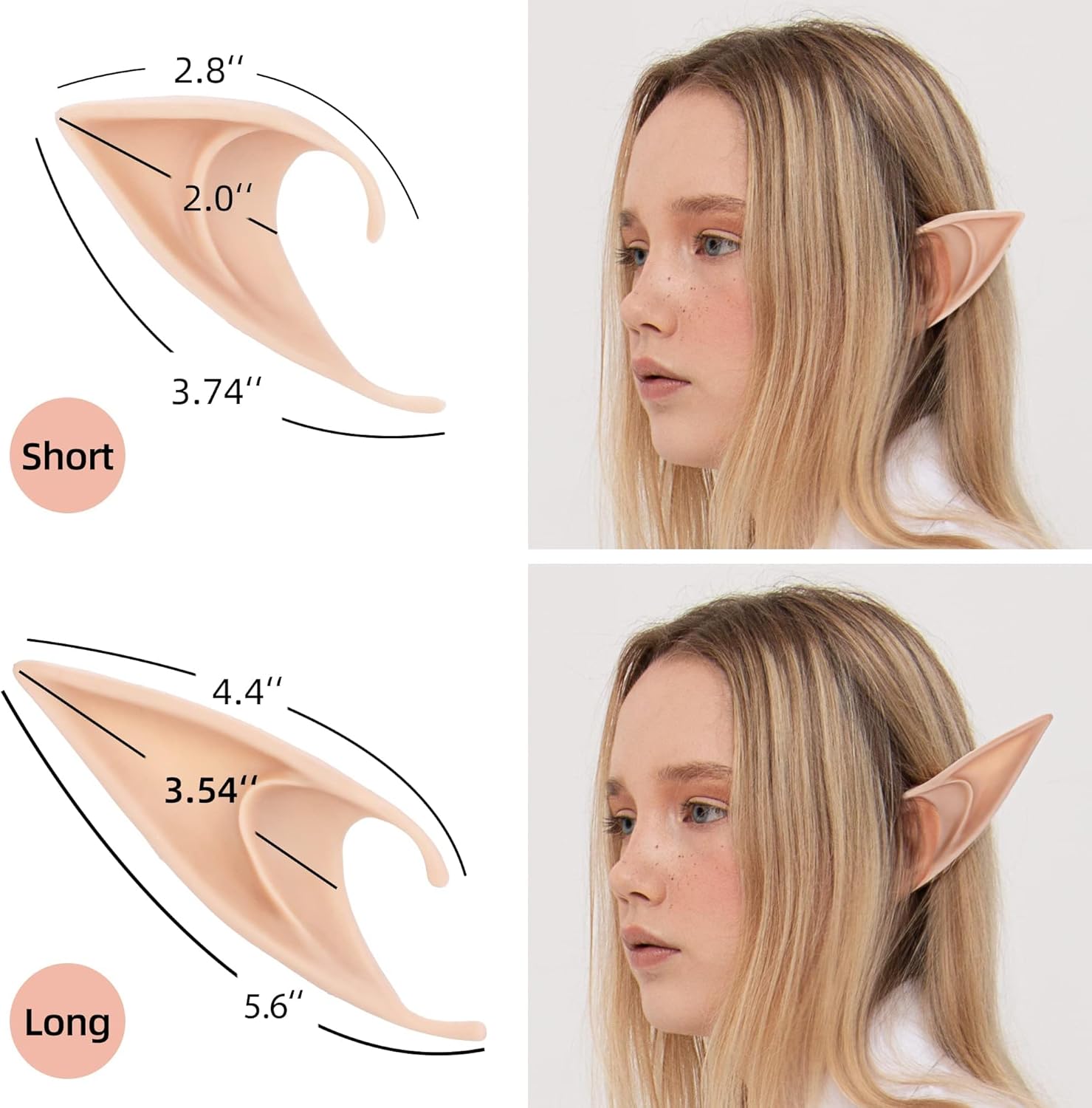 FRESHME Elf Ears and Headpiece Set - 2 Pairs