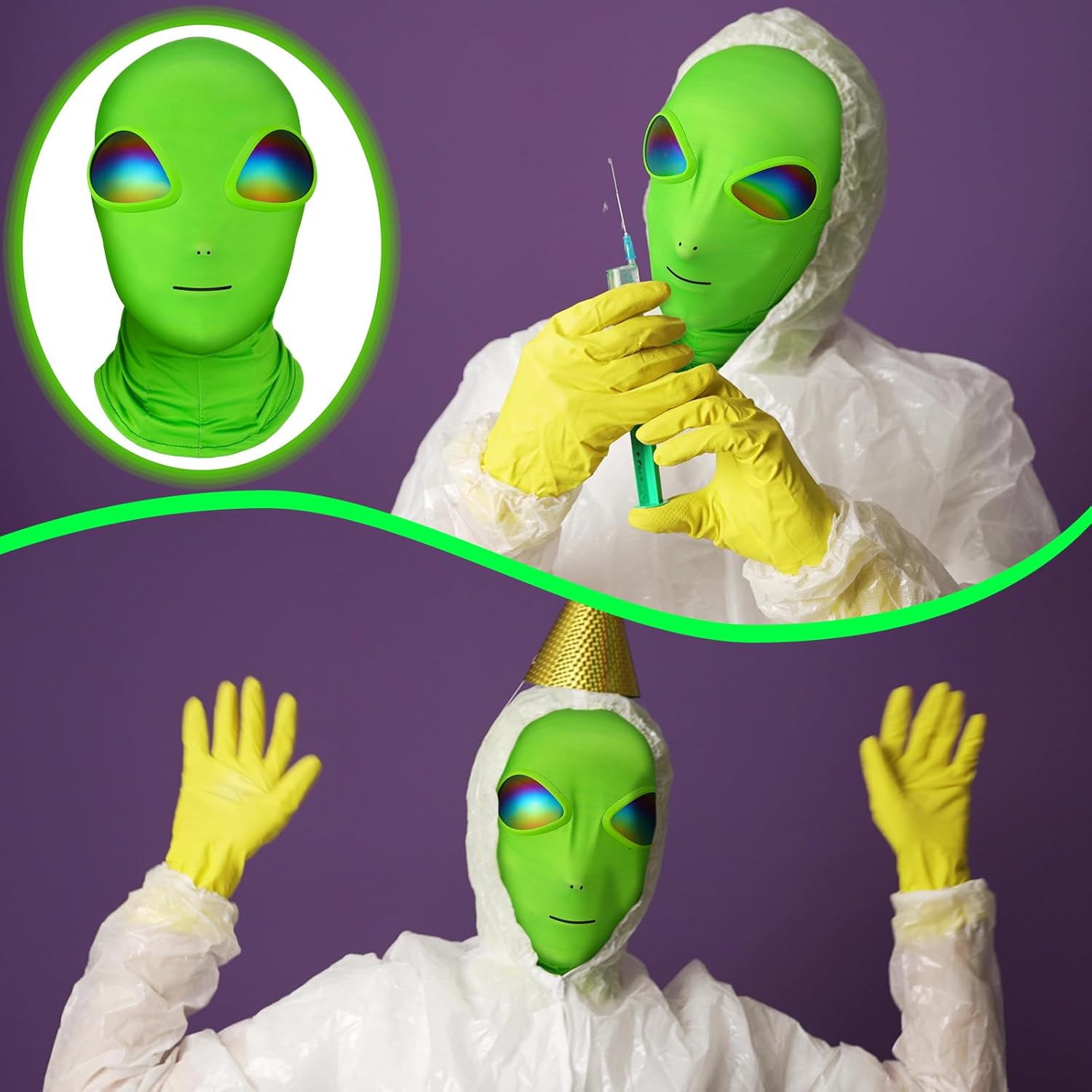 Ramede Alien Mask Adult Halloween Cosplay Set