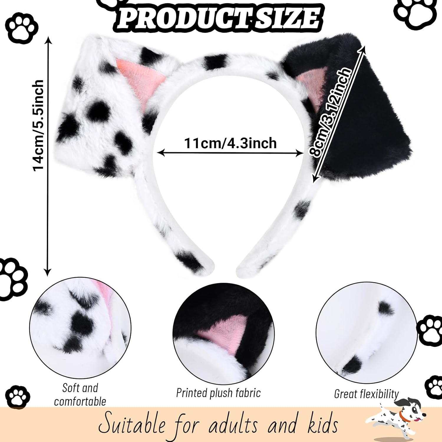 3-Piece Dalmatian Costume Set
