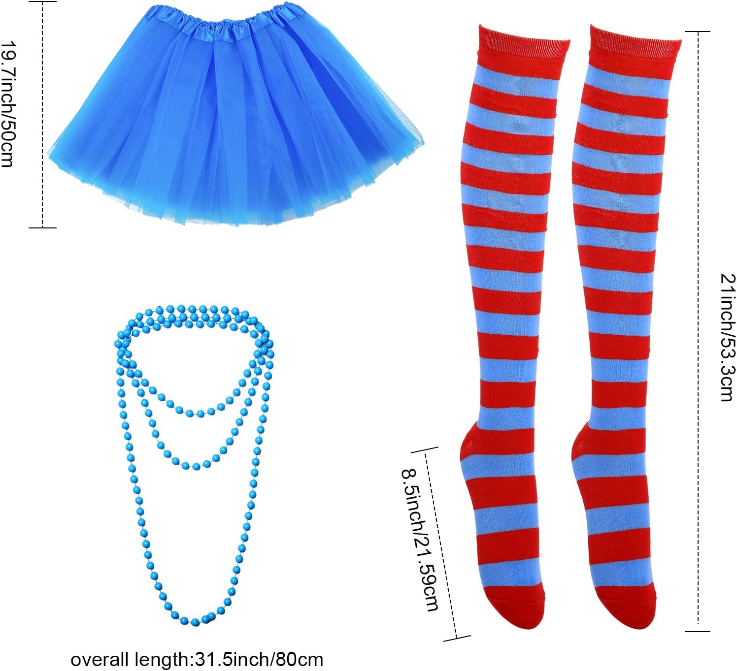 Geyoga Halloween Faux Fur costume-related accessories Set with Wig and Skirt
