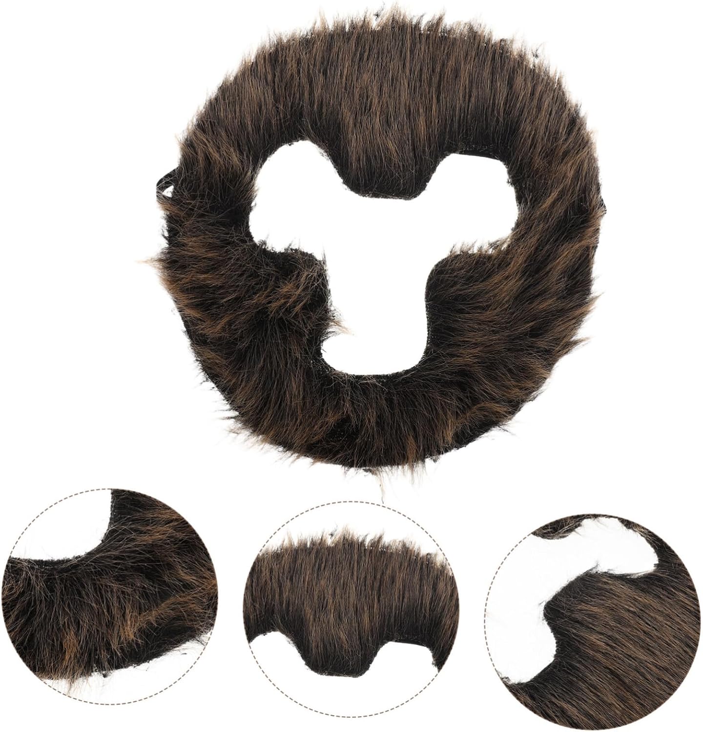 Yardenfun Realistic Monkey Beard Costume for Men - Dark Brown