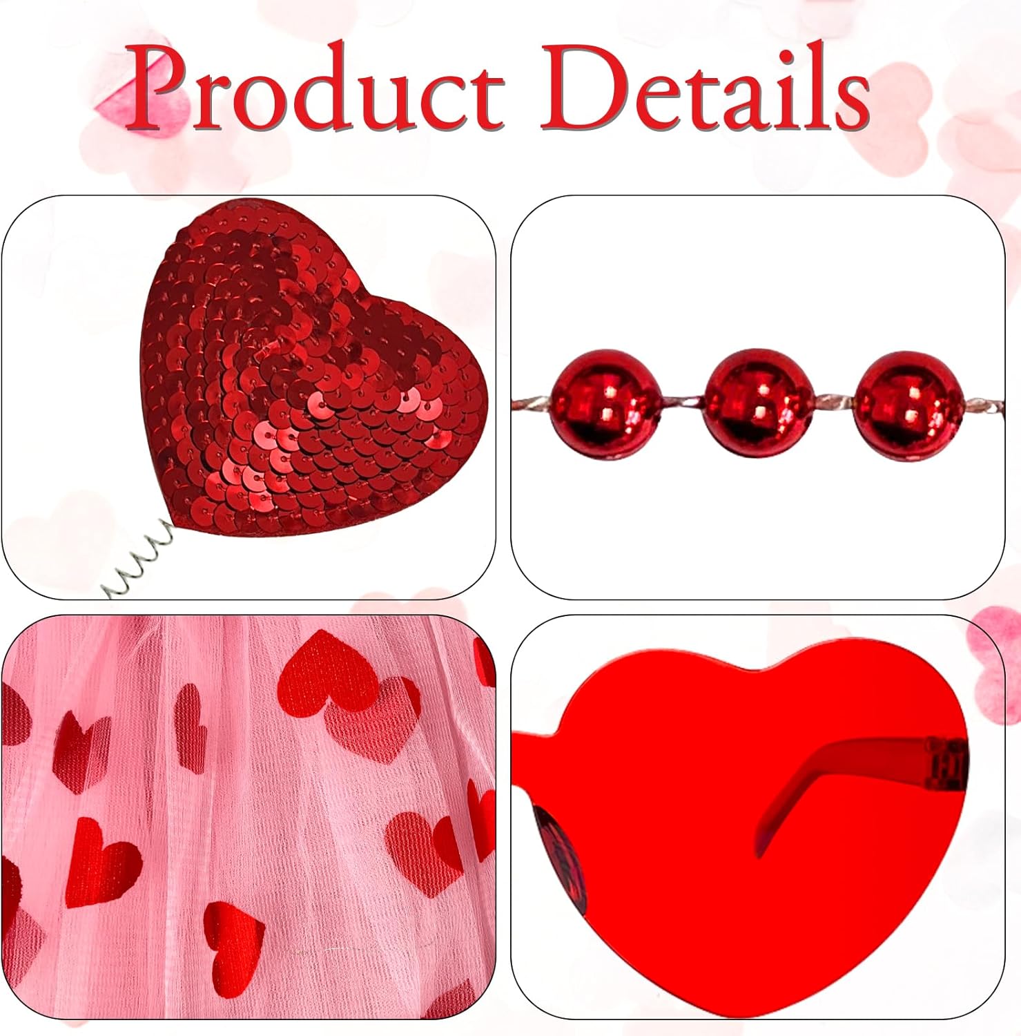Bright Valentines Day Tutu Set for Women