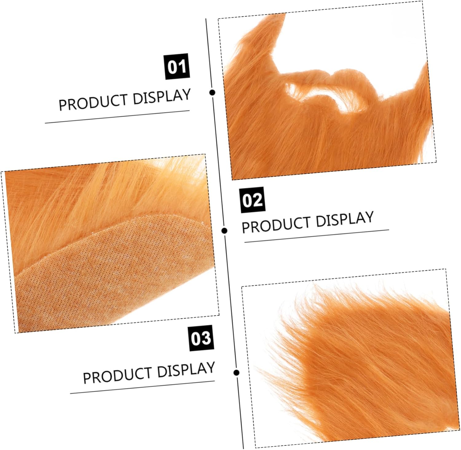 Realistic Fake Beards for Men Women 2-in-1