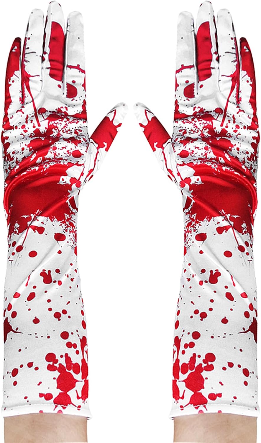 Halloween Bloody Gloves and Stockings Set for Women - Cosplay Party
