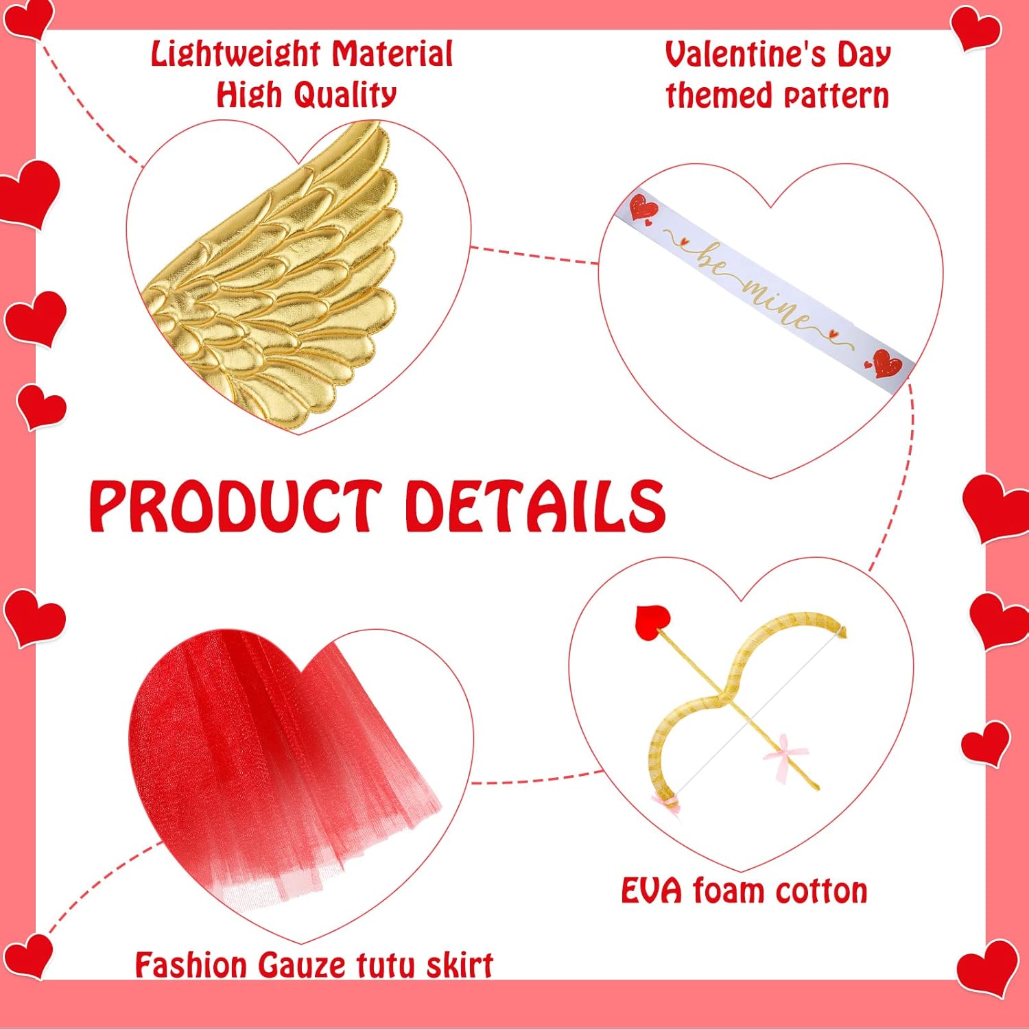 Marsui Valentines Day Cupid Costume Set
