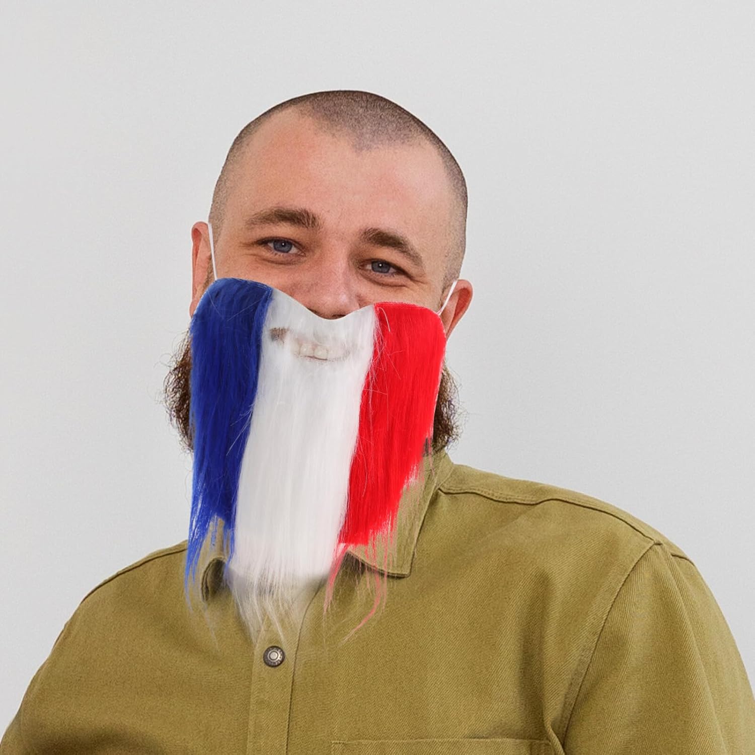 OATIPHO Fake Bead Mustache for Cosplay Halloween Patriotic