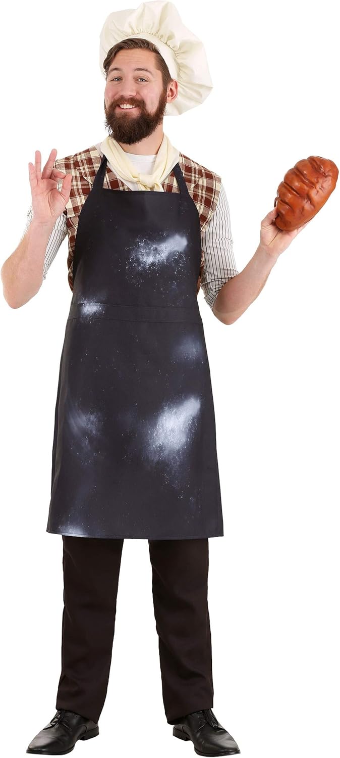 Mens Fairytale Baker Costume Easy to Wear Clothing Accessories