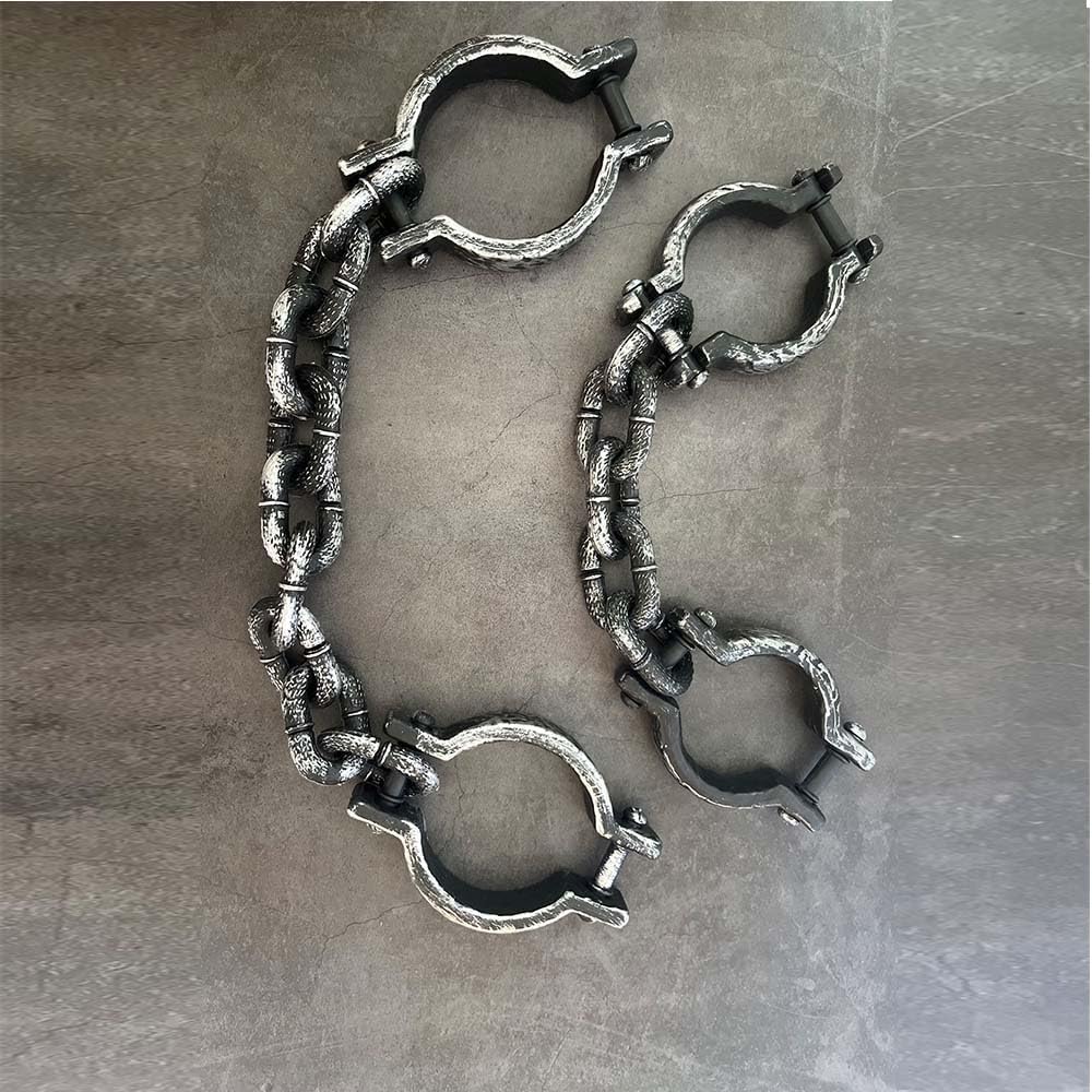Plastic Prisoner Footcuffs Handcuffs Halloween Props