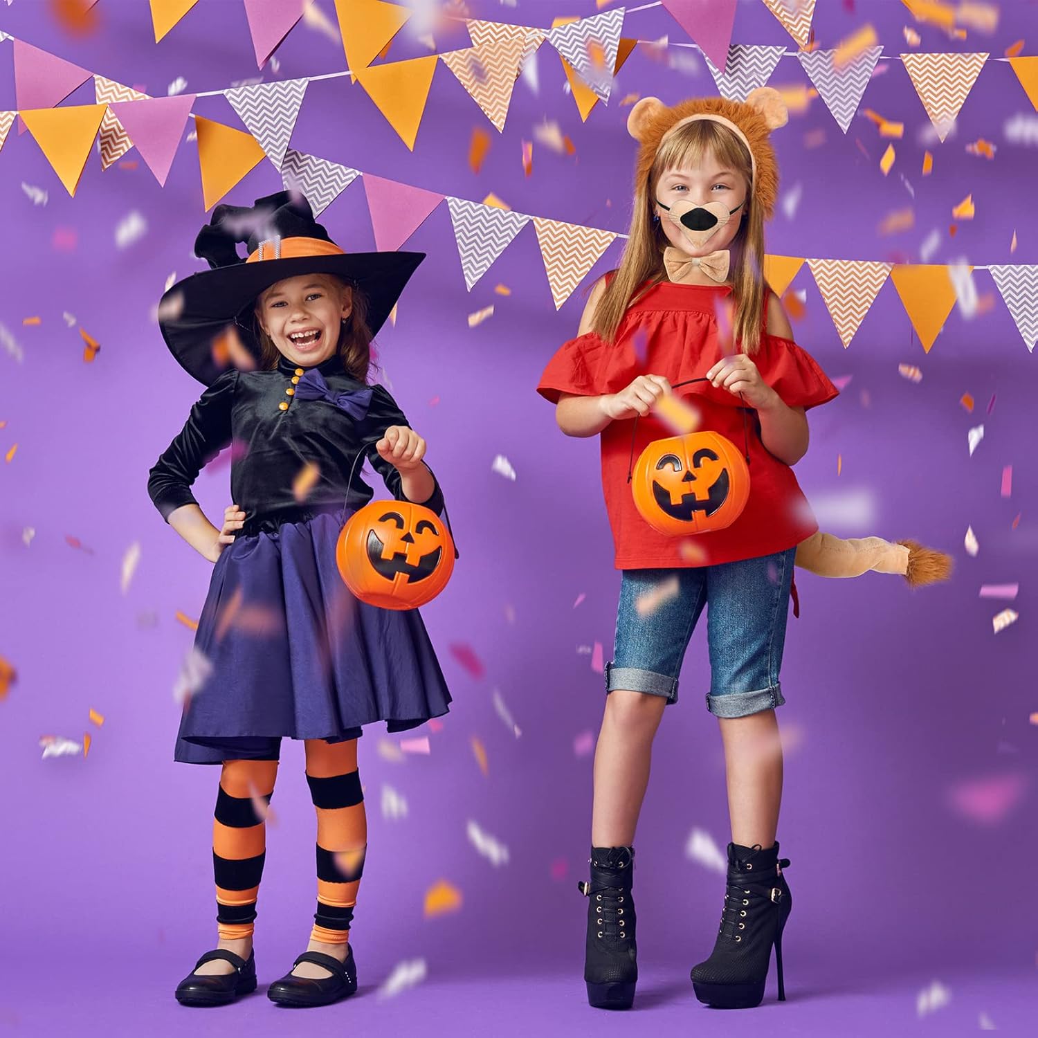 5 Piece Lion Costume Set for Kids Adults Halloween Party Accessories