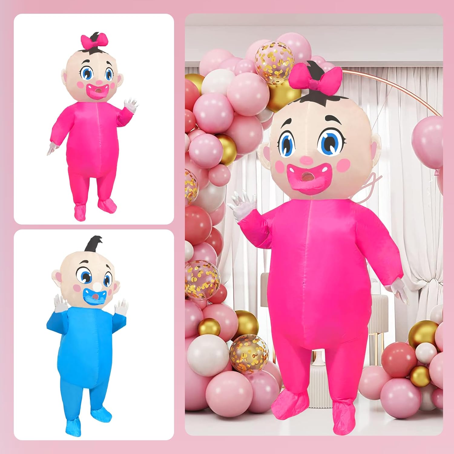 Big Inflatable Baby Costume96-inch Gender Reveal for Adults