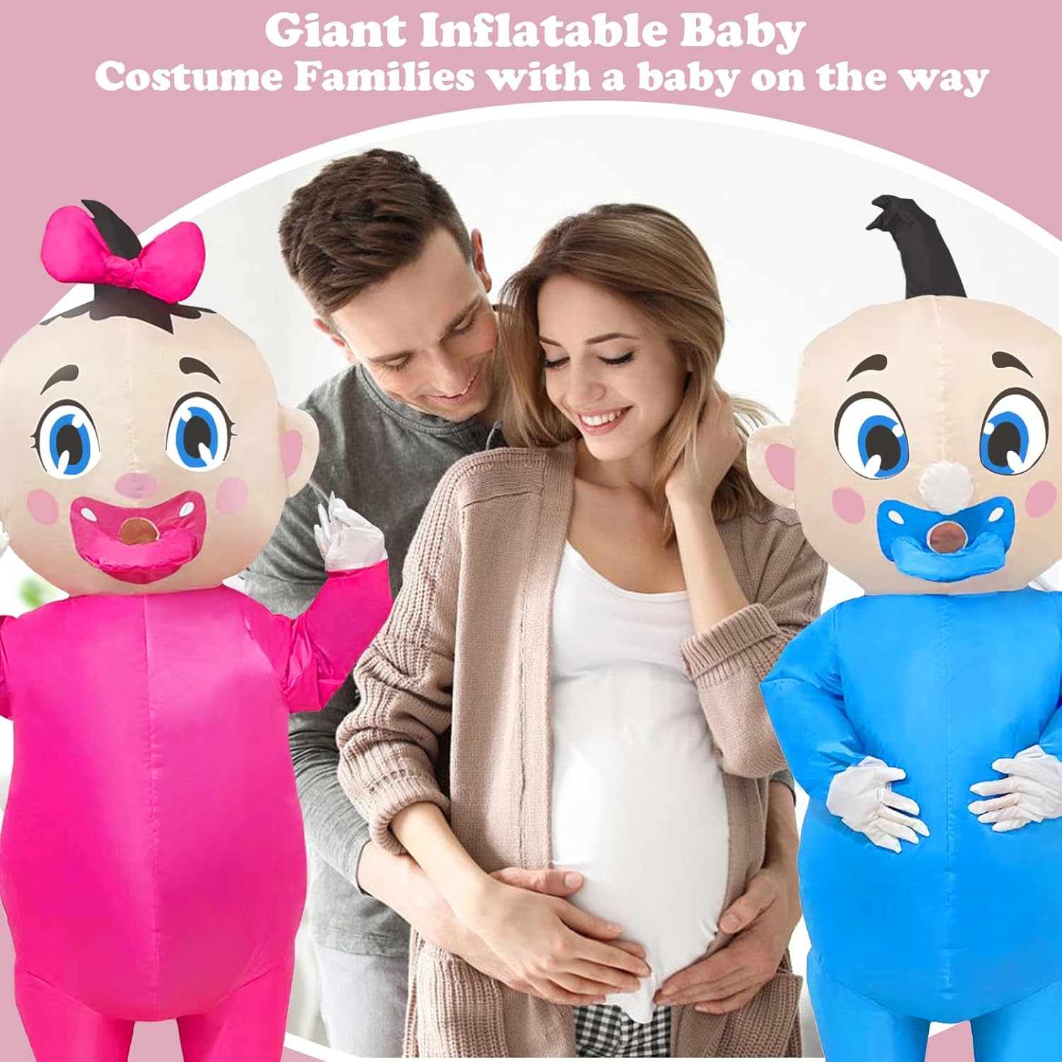 Gigantic Baby Blow-Up Costume for Adults Gender Reveal Party