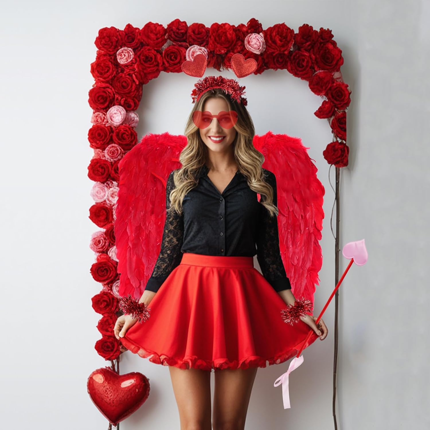 Magical 7-Piece Cupid Costume Set for Women