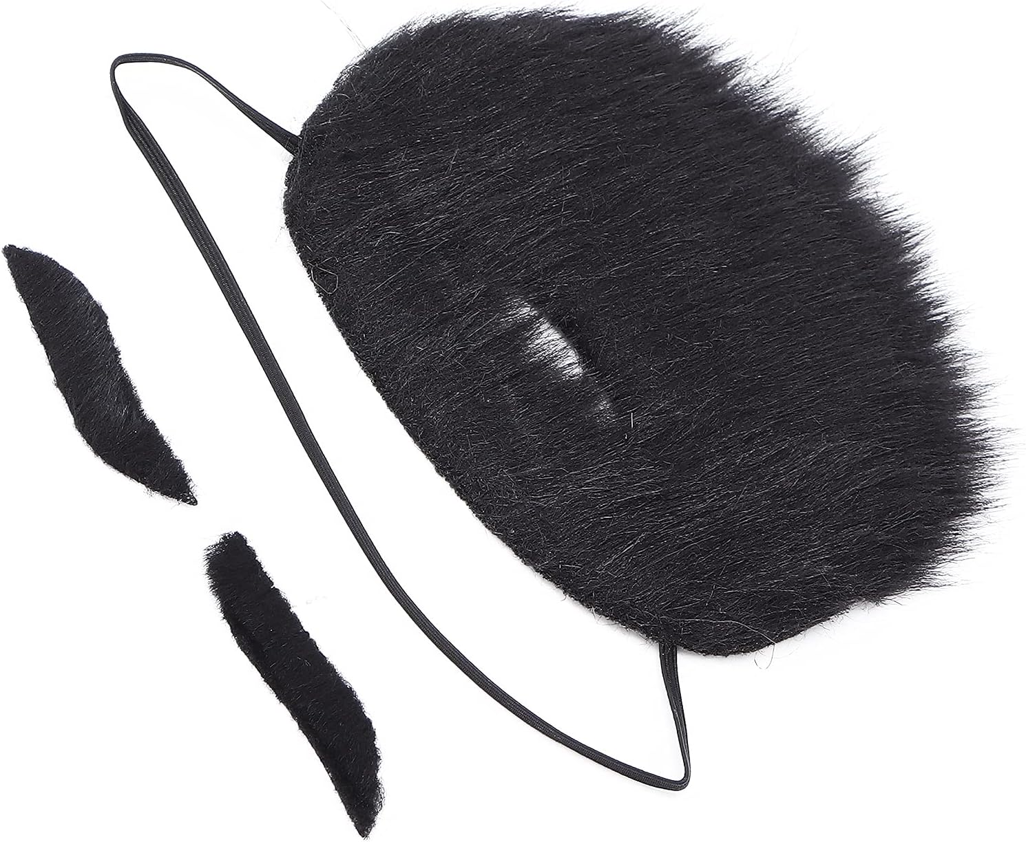 HalloweenHAUNTED Mustache Costume for Adults Kids - Beavers artificial beavers Adjustable Plush Beards