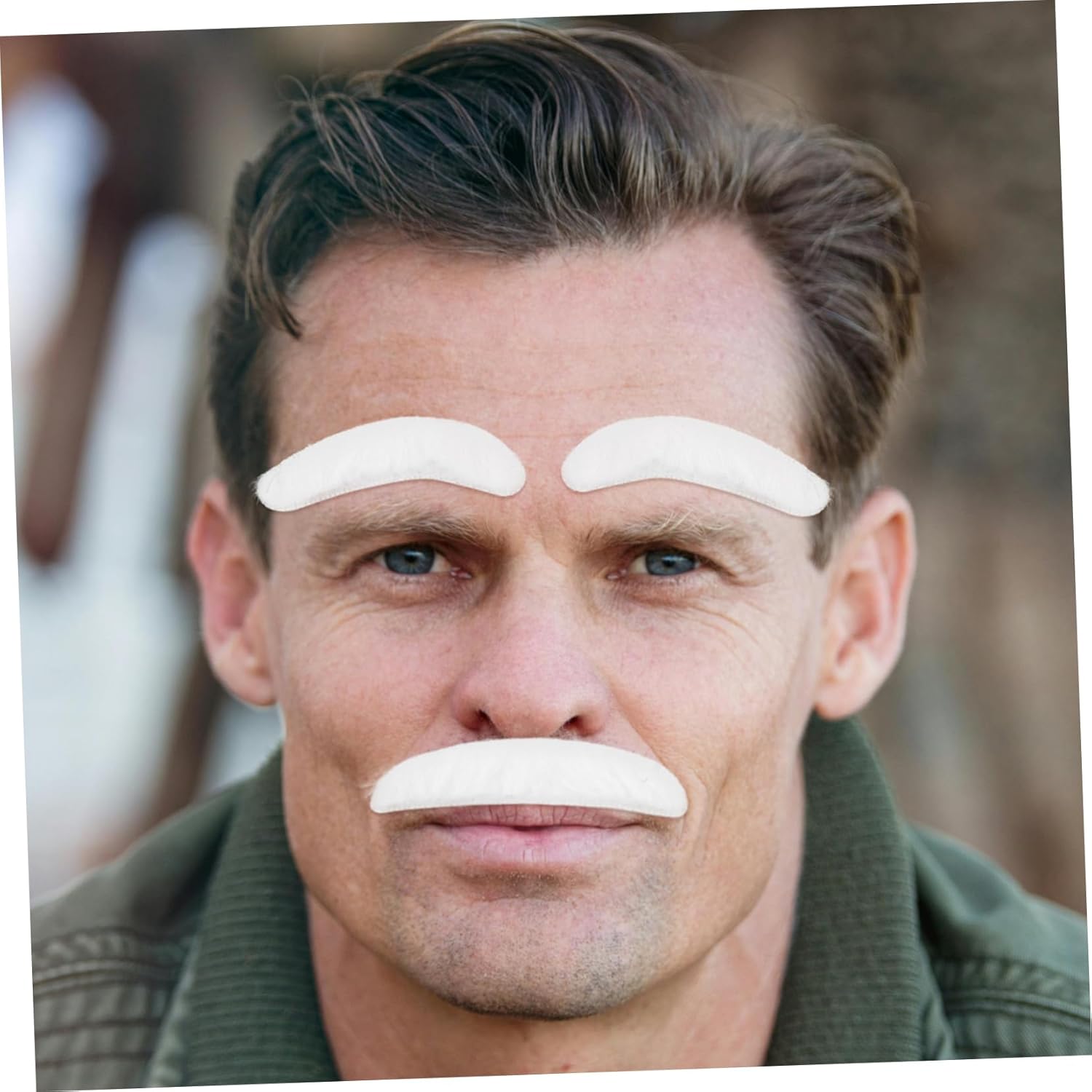 Halloween Cosplay White Mustache Eyebrow Costume