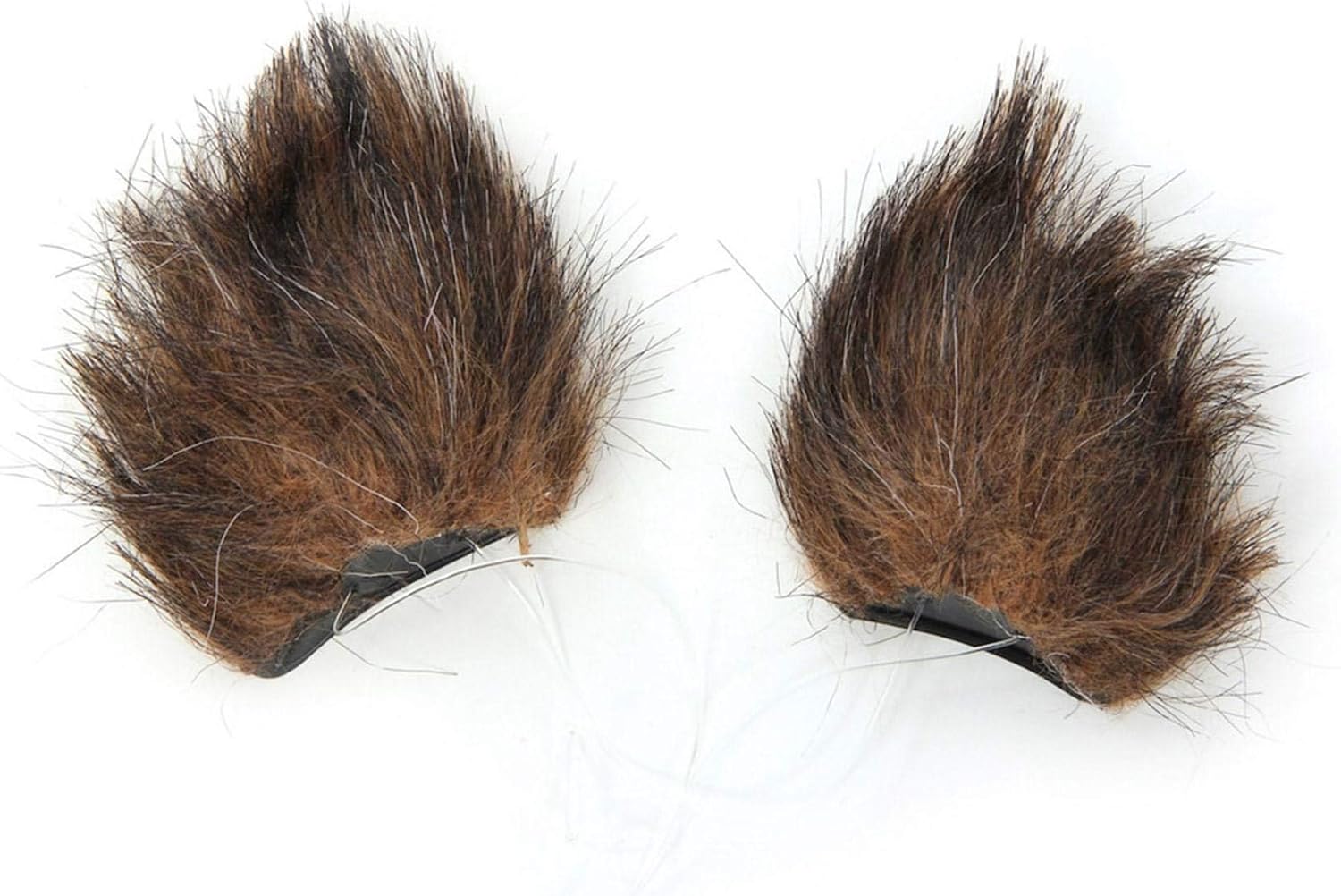 Furry Brown Cat Ears Tail Set - Posable Cat Costume for Women