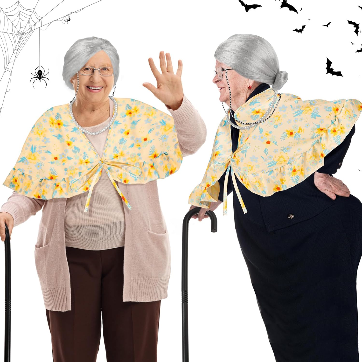 Berlune 7-Piece 100th Day Grandma Costume