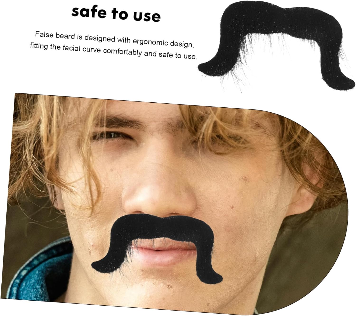 Vaguelly Halloween Fake Mustache Beard